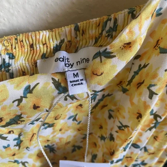 Yellow floral mini dress - Picture 4 of 4